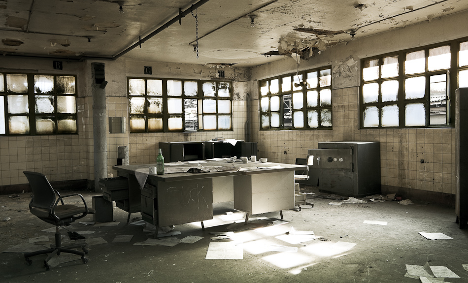 Image of a run-down office.